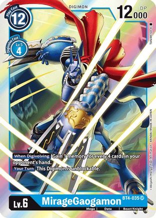 MirageGaogamon (BT4-035) Foil Super Rare - Great Legend
