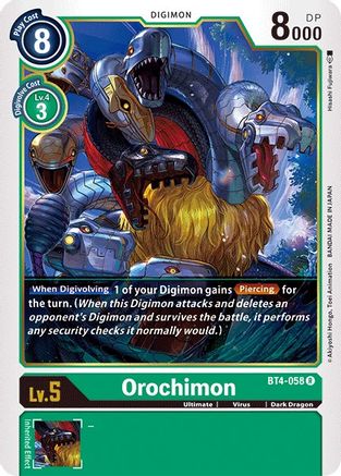 Orochimon (BT4-058)  Rare - Great Legend