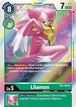 Lilamon (BT4-059) Foil Super Rare - Great Legend