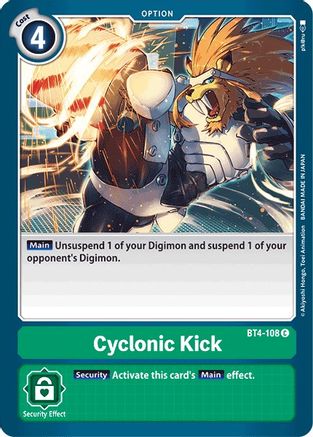 Cyclonic Kick (BT4-108)  Common - Great Legend