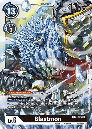 Blastmon (BT4-075) Foil Super Rare - Great Legend