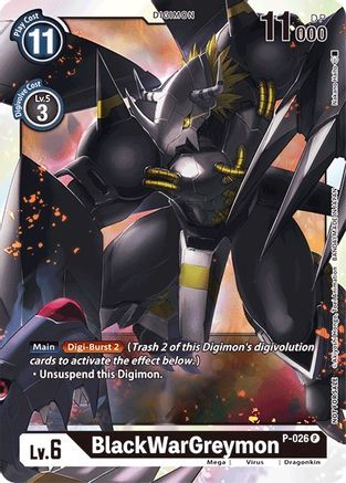 BlackWarGreymon - P-026 (P-026) Foil Promo - Digimon Promotion Cards