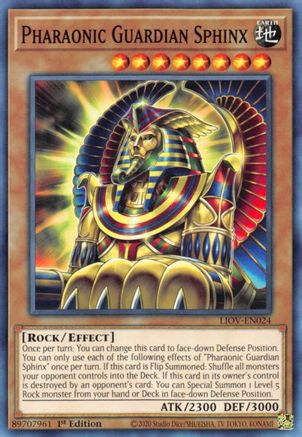 Pharaonic Guardian Sphinx (LIOV-EN024) - Common - 1st Edition - Lightning Overdrive