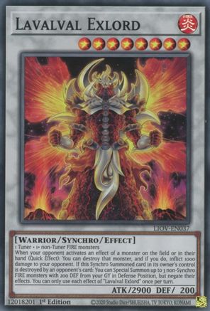 Lavalval Exlord (LIOV-EN037) - Super Rare - 1st Edition - Lightning Overdrive