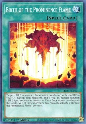 Birth of the Prominence Flame (LIOV-EN063) - Common - Lightning Overdrive