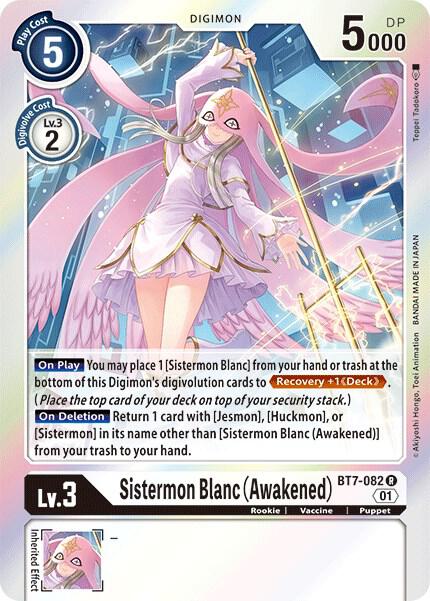 Sistermon Blanc Awakened BT7-082 R (Next Adventure)  - Foil