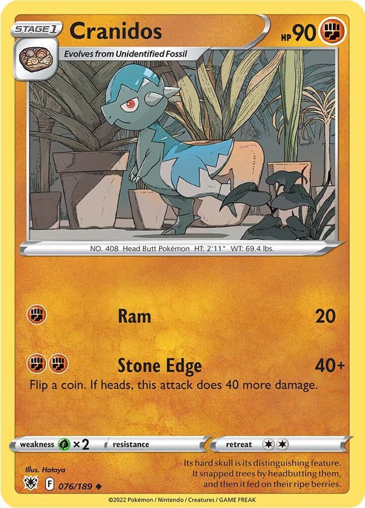 Cranidos 076/189 (SWSH10: Astral Radiance) 