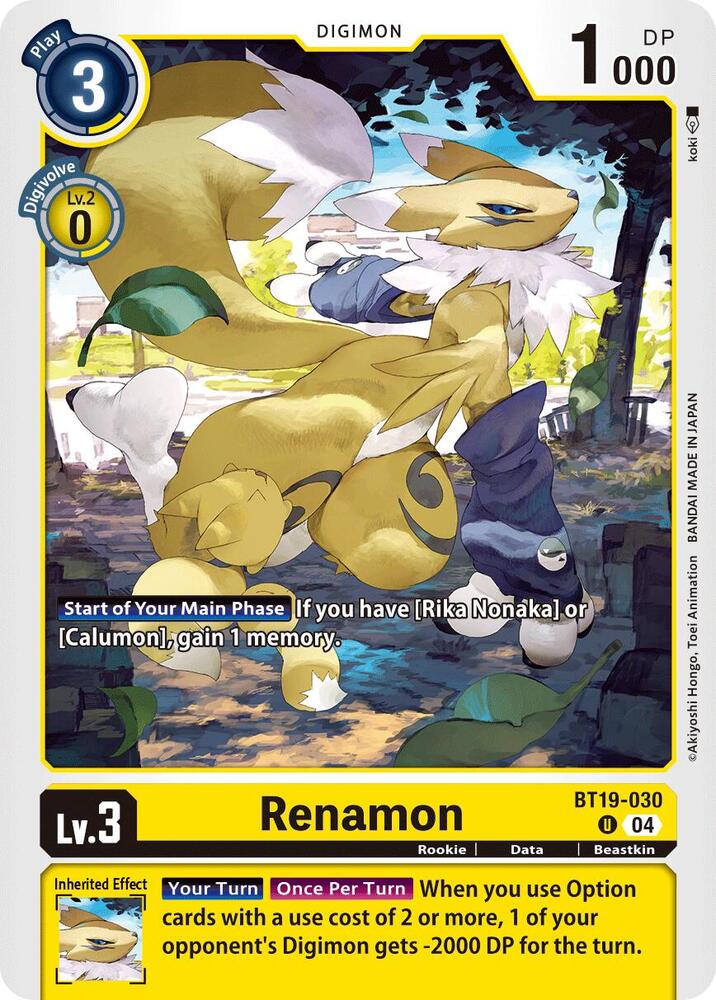 Renamon BT19-030 U (Release Special Booster 2.5) 