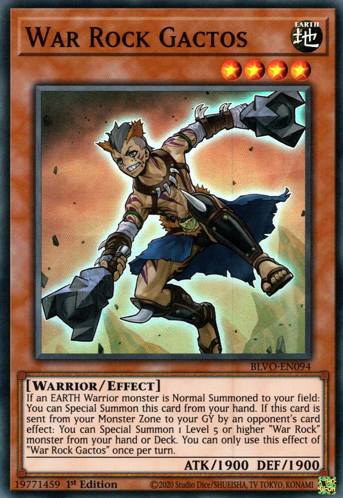 War Rock Gactos BLVO-EN094 (Blazing Vortex)  - 1st Edition