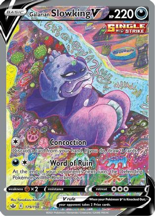 Galarian Slowking V (Alternate Full Art) 179/198 Holofoil - Ultra Rare - SWSH06: Chilling Reign