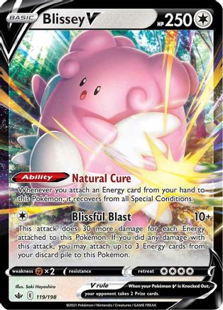 Blissey V 119/198 Holofoil - Ultra Rare - SWSH06: Chilling Reign