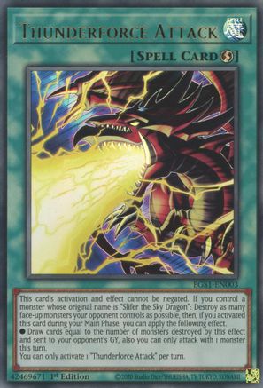 Thunderforce Attack (EGS1-EN003) - Ultra Rare - Egyptian God Deck: Slifer the Sky Dragon