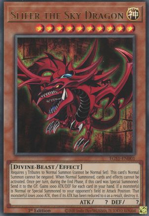 Slifer the Sky Dragon (EGS1-EN001) - Ultra Rare - 1st Edition - Egyptian God Deck: Slifer the Sky Dragon