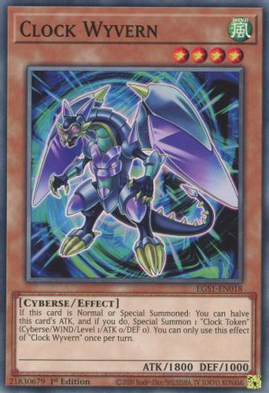 Clock Wyvern (EGS1-EN018) - Common - 1st Edition - Egyptian God Deck: Slifer the Sky Dragon