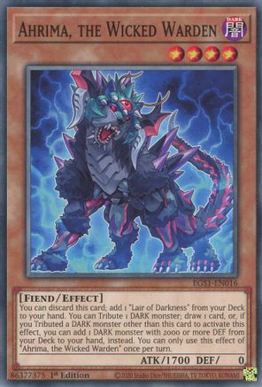 Ahrima, the Wicked Warden (EGS1-EN016) - Common - Egyptian God Deck: Slifer the Sky Dragon