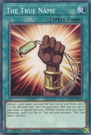 The True Name (EGS1-EN030) - Common - 1st Edition - Egyptian God Deck: Slifer the Sky Dragon