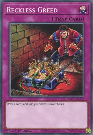 Reckless Greed (EGS1-EN035) - Common - 1st Edition - Egyptian God Deck: Slifer the Sky Dragon