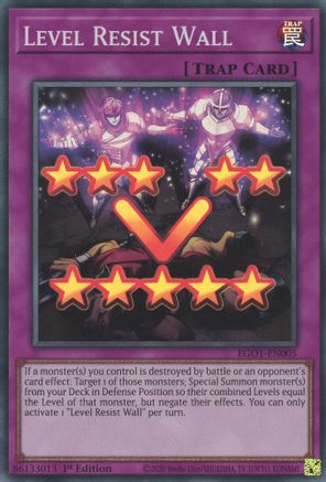 Level Resist Wall (EGO1-EN005) - Super Rare - 1st Edition - Egyptian God Deck: Obelisk the Tormentor