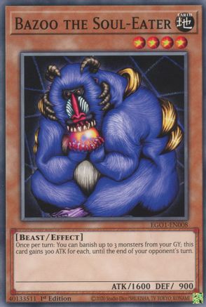 Bazoo the Soul-Eater (EGO1-EN008) - Common - 1st Edition - Egyptian God Deck: Obelisk the Tormentor