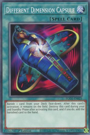 Different Dimension Capsule (EGO1-EN025) - Common - Egyptian God Deck: Obelisk the Tormentor