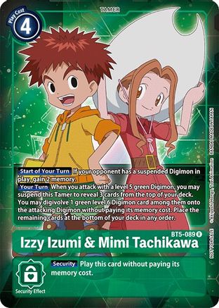Izzy Izumi & Mimi Tachikawa (Box Topper) (BT5-089) Foil Rare - Battle of Omni