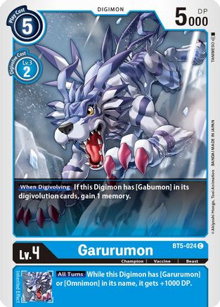 Garurumon (BT5-024)  Common - Battle of Omni