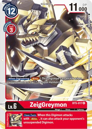 ZeigGreymon (BT5-017)  Uncommon - Battle of Omni