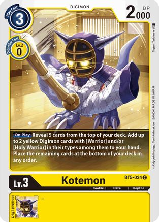 Kotemon (BT5-034)  Common - Battle of Omni