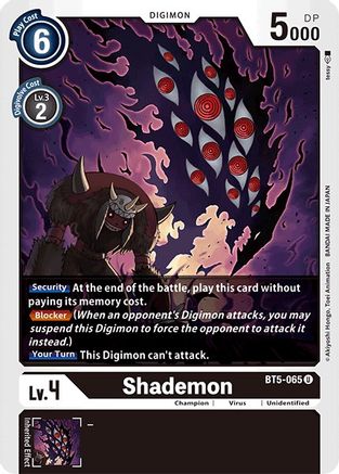Shademon (BT5-065)  Uncommon - Battle of Omni
