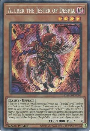 Aluber the Jester of Despia (DAMA-EN006) - Secret Rare - 1st Edition - Dawn of Majesty
