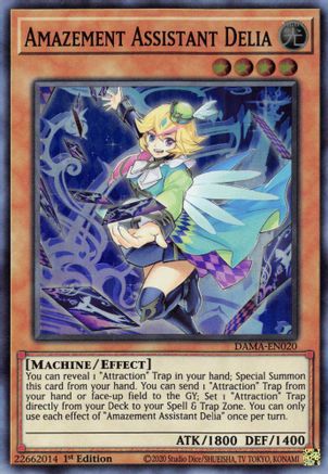 Amazement Assistant Delia (DAMA-EN020) - Super Rare - Dawn of Majesty