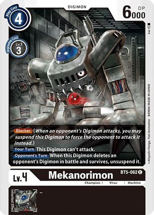 Mekanorimon (BT5-062)  Common - Battle of Omni