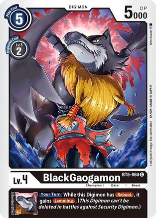 BlackGaogamon (BT5-064)  Common - Battle of Omni