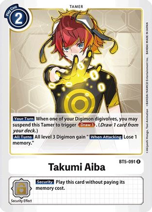 Takumi Aiba (BT5-091)  Rare - Battle of Omni