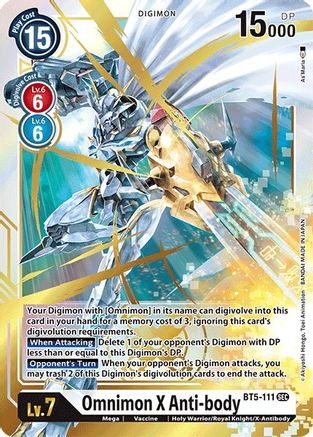 Omnimon X Anti-body (BT5-111) Foil Secret Rare - Battle of Omni