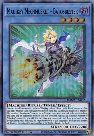 Magikey Mechmusket - Batosbuster (DAMA-EN032) - Super Rare - 1st Edition - Dawn of Majesty