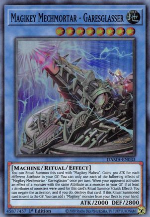 Magikey Mechmortar - Garesglasser (DAMA-EN033) - Super Rare - 1st Edition - Dawn of Majesty