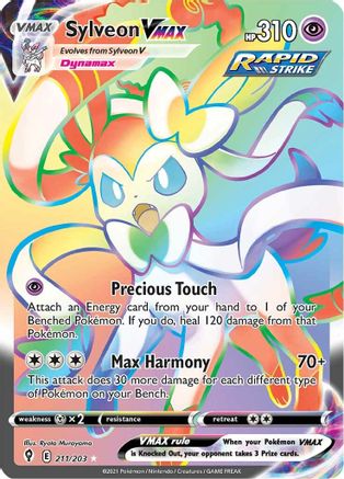 Sylveon VMAX (Secret) 211/203 Holofoil - Secret Rare - SWSH07: Evolving Skies