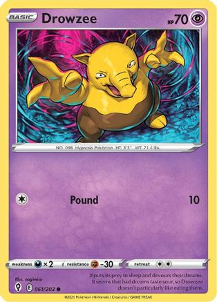 Drowzee 61/203  - Common - SWSH07: Evolving Skies