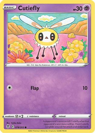 Cutiefly 78/203  - Common - SWSH07: Evolving Skies