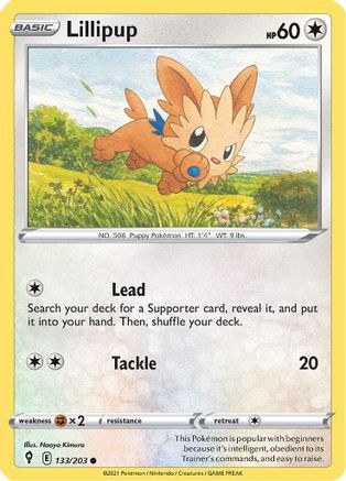 Lillipup 133/203  - Common - SWSH07: Evolving Skies