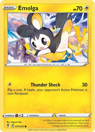 Emolga 57/203  - Common - SWSH07: Evolving Skies