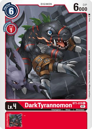 DarkTyrannomon - BT1-019 (Alternate Art) (BT1-019)  Common - Starter Deck 07: Gallantmon