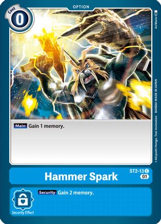 Hammer Spark - ST2-13 (Alternate Art) (ST2-13)  Common - Starter Deck 08: Ulforce Veedramon