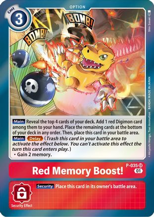 Red Memory Boost! (P-035) Foil Super Rare - Digimon Promotion Cards
