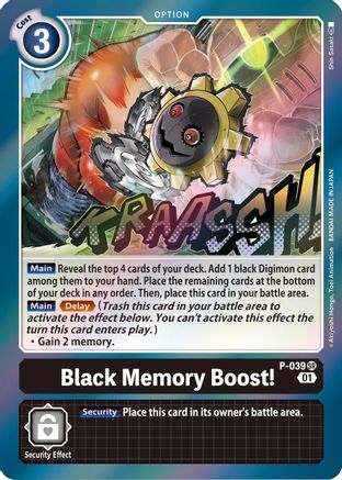 Black Memory Boost! (P-039) Foil Super Rare - Digimon Promotion Cards