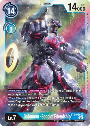 Gabumon - Bond of Friendship (BT6-030) Foil Super Rare - Double Diamond