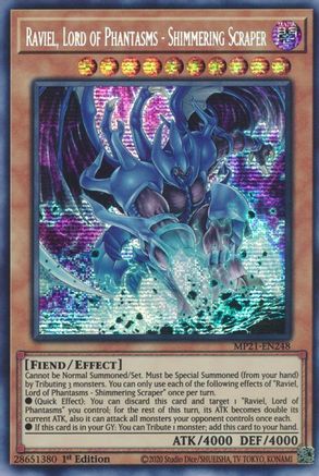Raviel, Lord of Phantasms - Shimmering Scraper (MP21-EN248) - Prismatic Secret Rare - 1st Edition - 2021 Tin of Ancient Battles