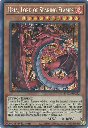 Uria, Lord of Searing Flames (MP21-EN252) - Prismatic Secret Rare - 2021 Tin of Ancient Battles