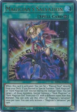 Magician's Salvation (MP21-EN256) - Ultra Rare - 1st Edition - 2021 Tin of Ancient Battles